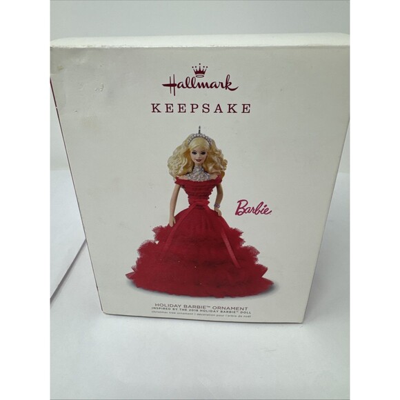 Hallmark Keepsake Holiday Barbie 4th in Series Ornament 2018 - Picture 4 of 7
